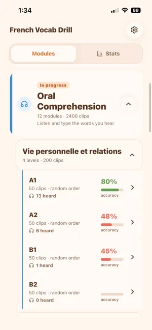 French Vocab Drill screenshot 4