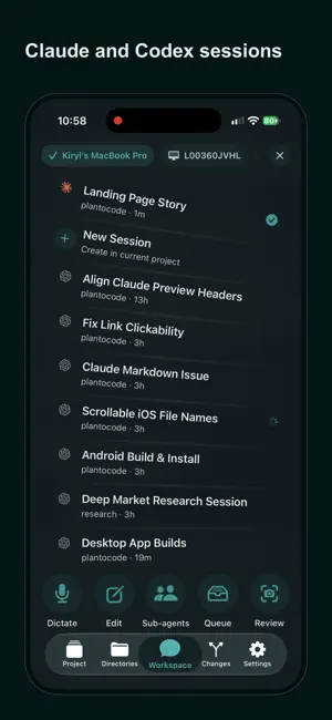 HB Code: Remote Coding Agent screenshot 1