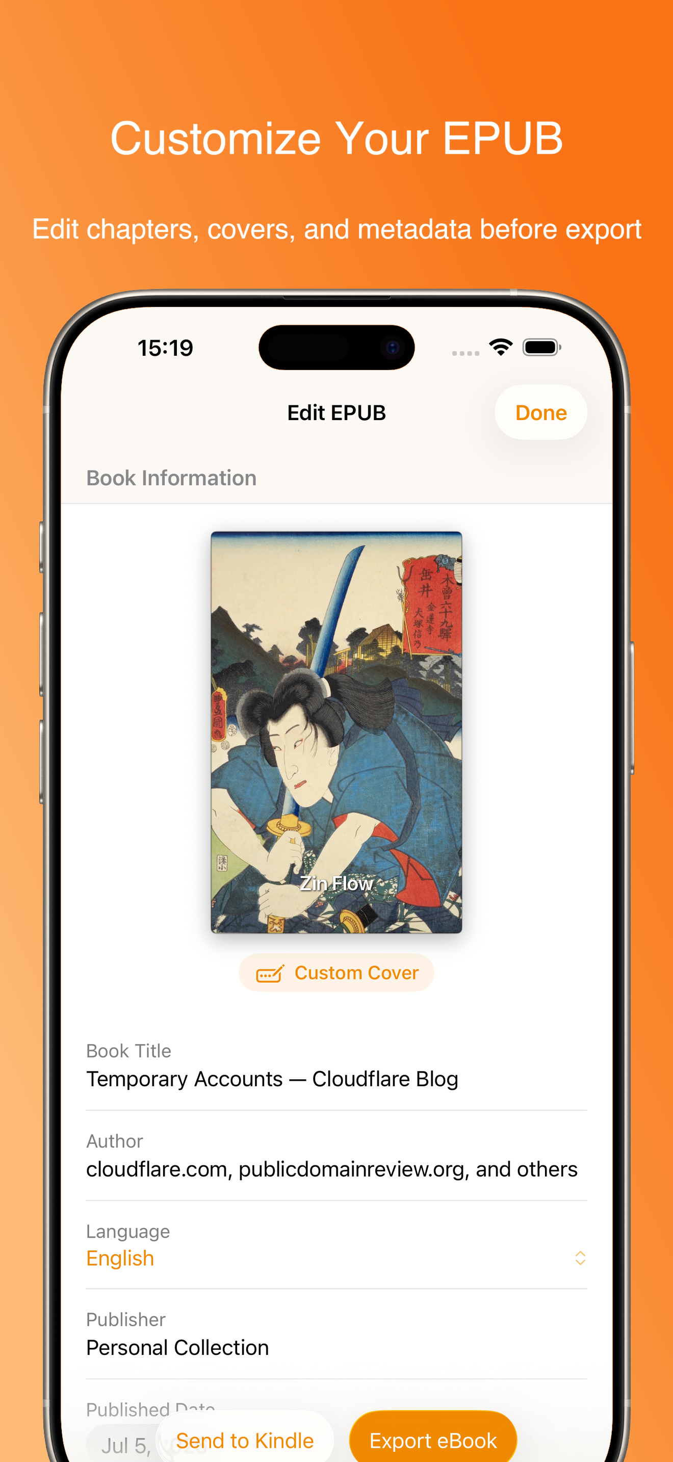 Zin Flow: Web to EPUB screenshot 5