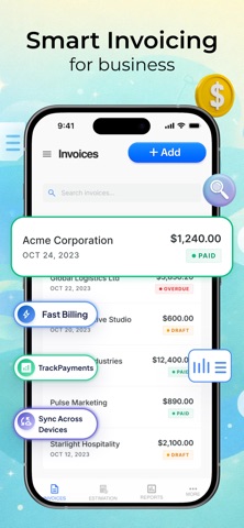 Invo: Invoice Ai Invoice Maker iPhone screenshot