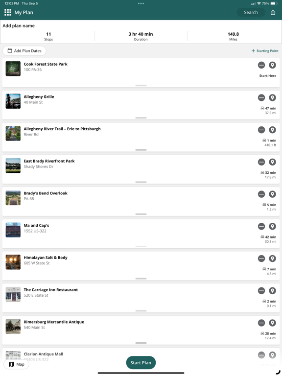 Clarion County PA iPad screenshot 8 - Travel app