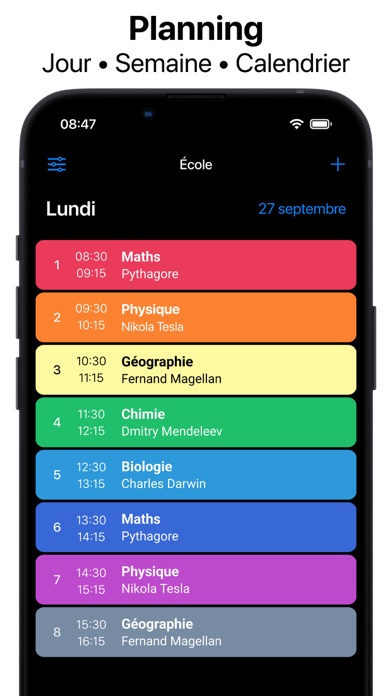 Screenshot #2 pour Emploi du Temps et Agenda