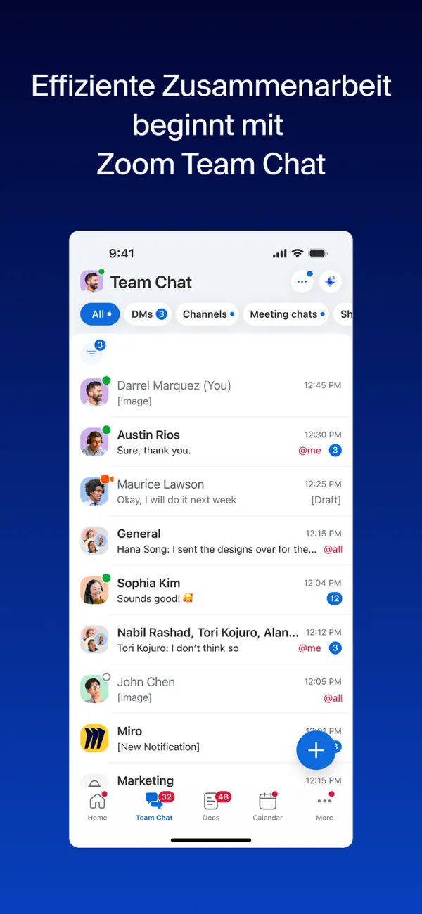 Zoom Workplace iPhone App Screenshot 4 – Wirtschaft