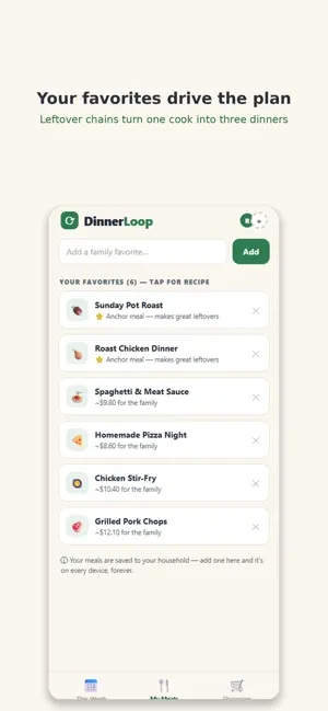 DinnerLoop: Meal Planner screenshot 3