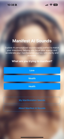 Manifest AI. iPhone screenshot