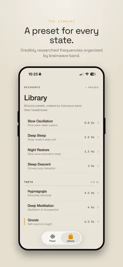 Screenshot von Resonance - Binaural Beats auf dem iPhone 3