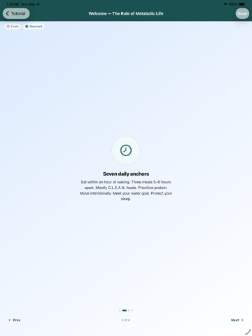 Metabyl: Eat Move Rest Repeat iPad screenshot