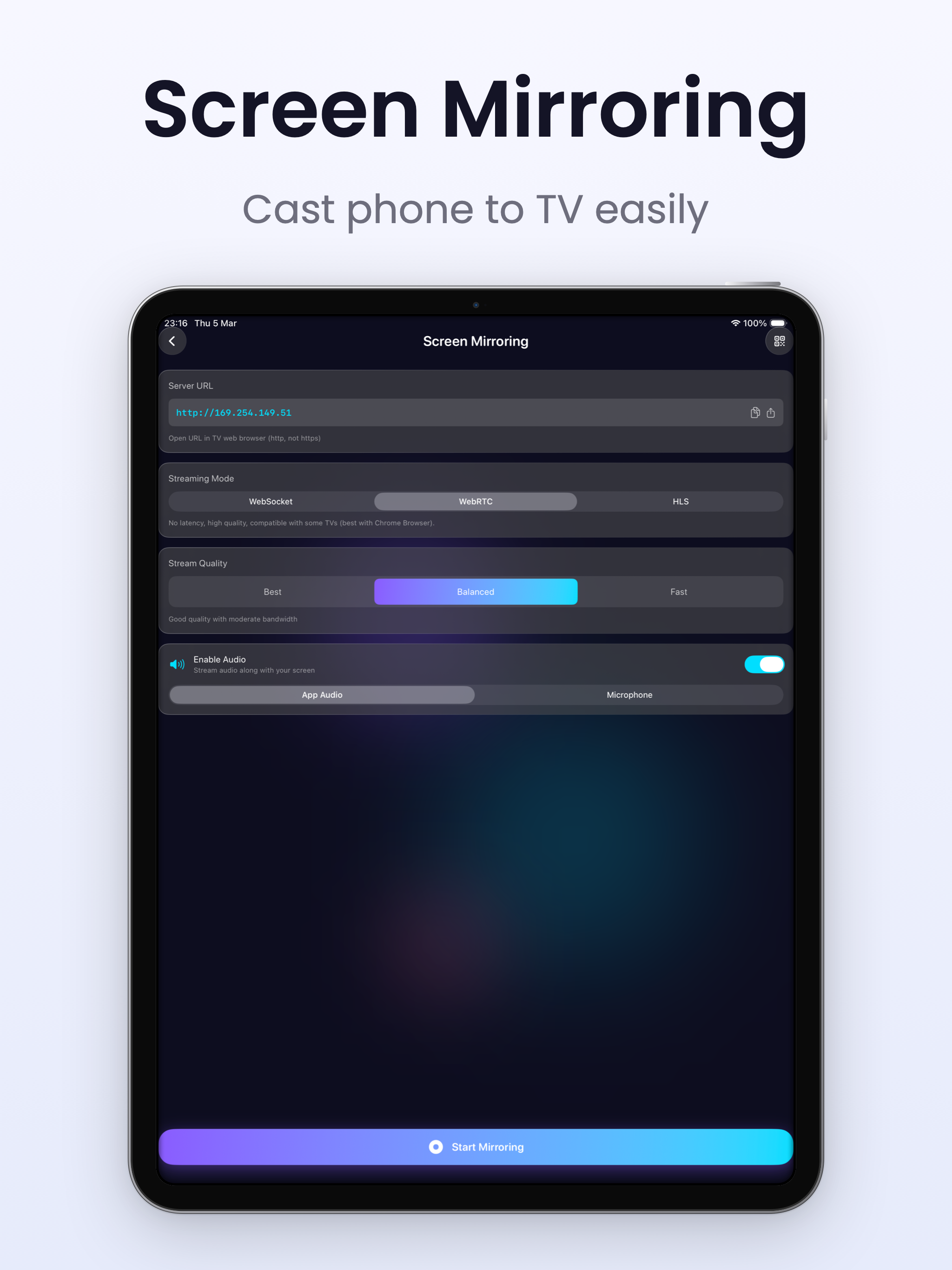 AirPlay Mirroring Screen