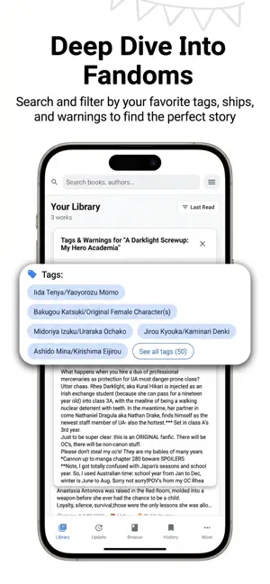 AO3 Archive Reader Unofficial iPhone screenshot 6