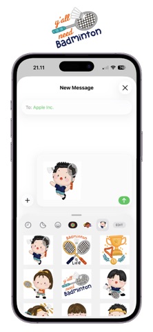 Badminton Sticker Pack screenshot