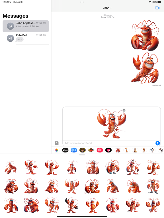 Screenshot #6 pour Loopy Lobster Stickers
