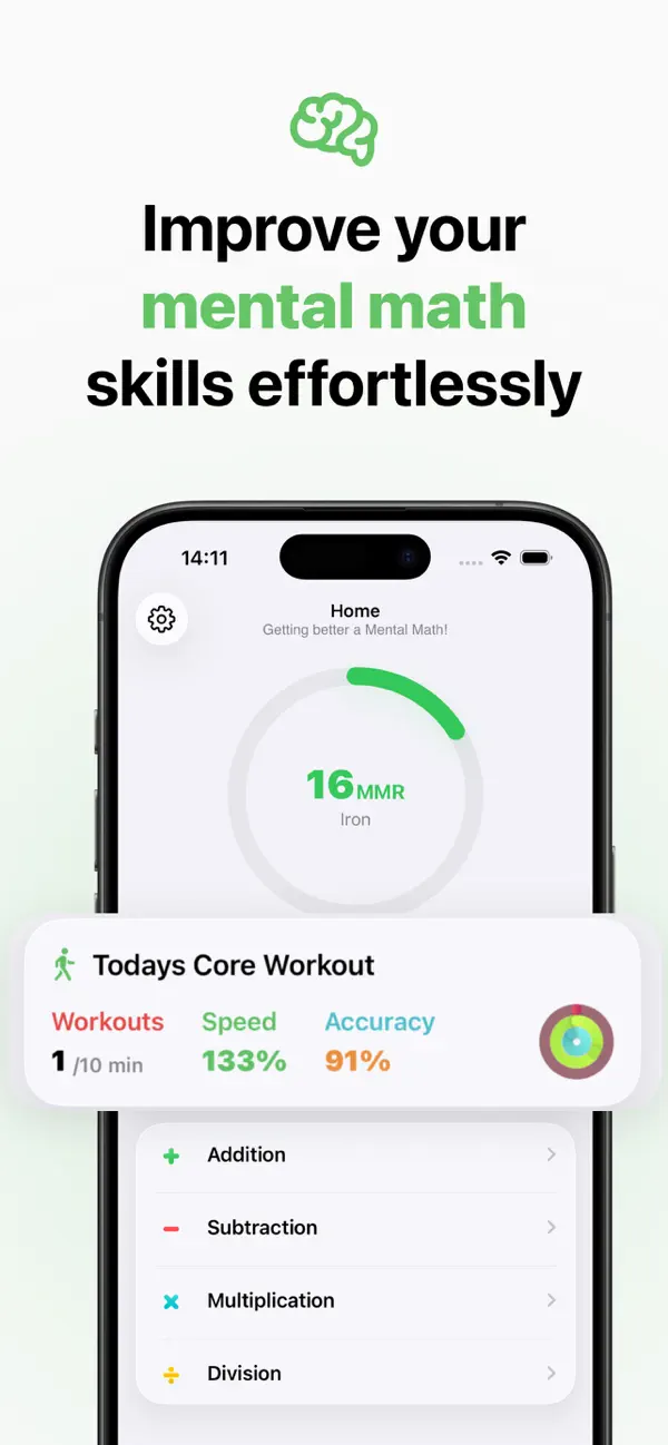 #2. Mental Math Learning Games (iOS) By: Coffee Bytes LDA
