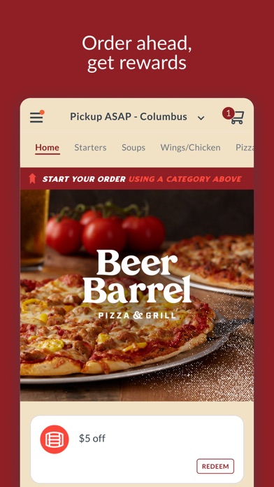 Screenshot 1 of Beer Barrel Pizza & Grill App