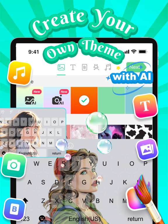 Kika Keyboard: Custom Themesのおすすめ画像2