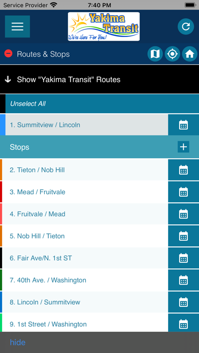 Yakima Transit Screenshot
