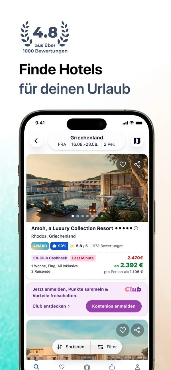 Screenshot #1 pour HolidayCheck - Urlaub & Reisen