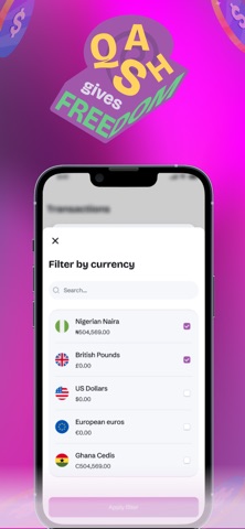 Qash Global: Send. Spend. Go. iPhone screenshot