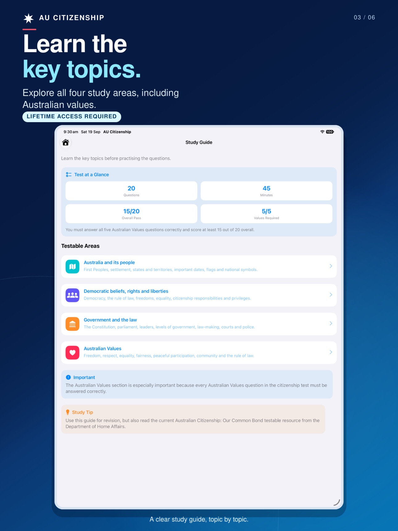 Screenshot 8 of AU Citizen Test & Prep 2026