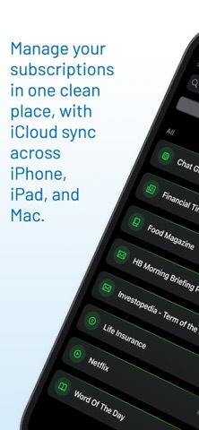 Subscription Organizer Screenshot 1 of 9