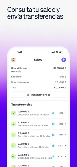 Captura de pantalla de Stripe Dashboard en iPhone 4
