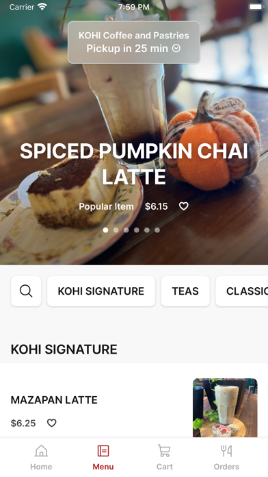 KOHI Coffee and Pastries iPhone screenshot 2 - Food & Drink app