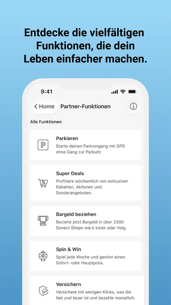 Prepaid TWINT & andere Banken iPhone App Screenshot 4 – Finanzen