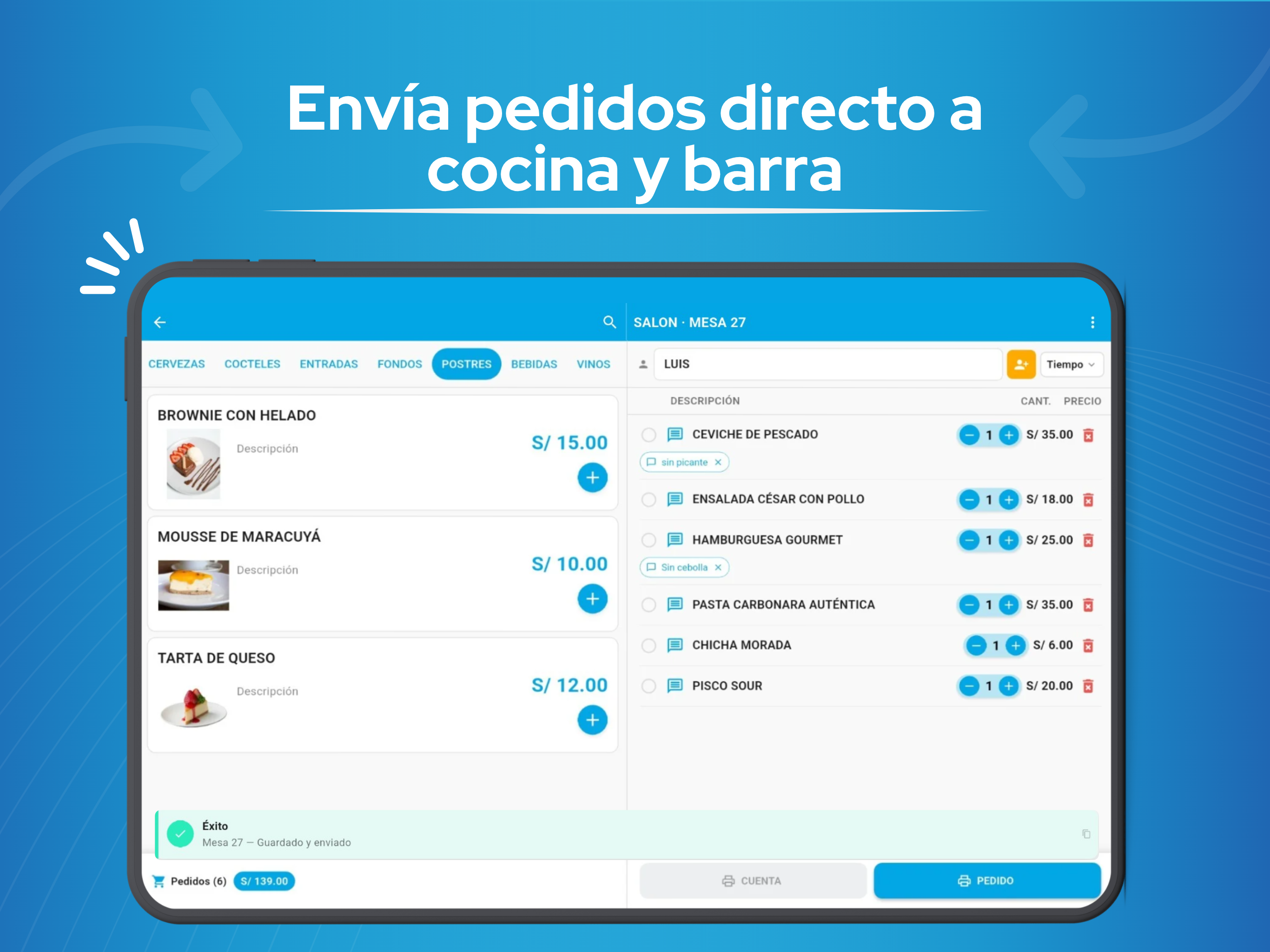 Luchito: Comanda para Mozos screenshot 12