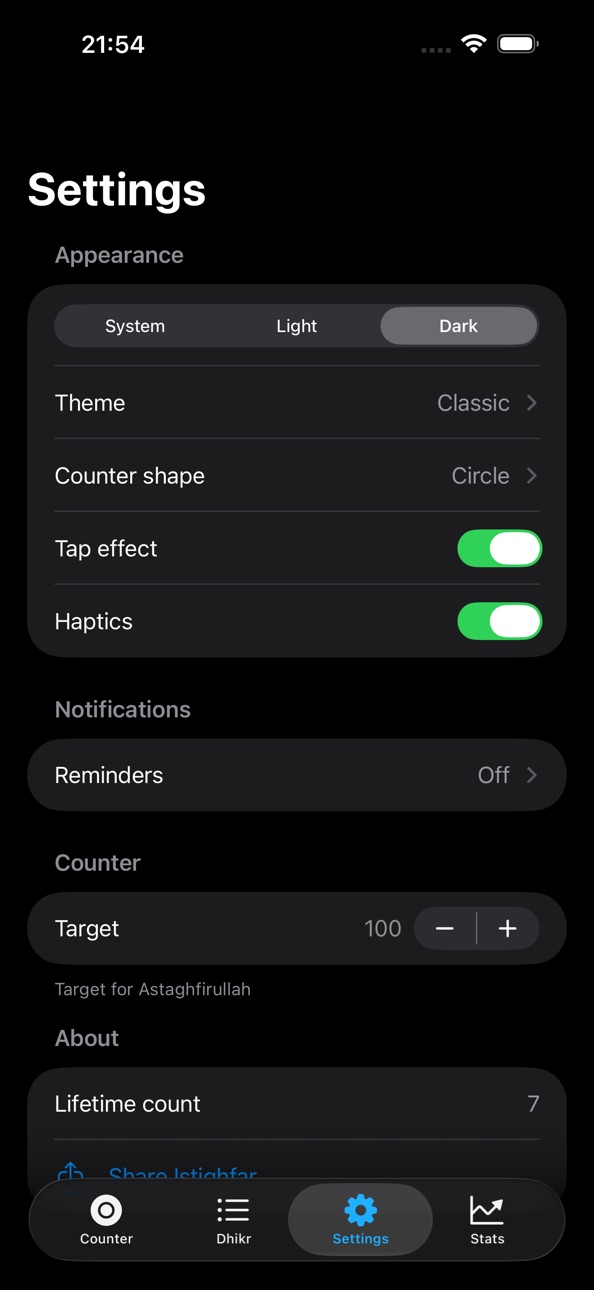 iPhone screenshot