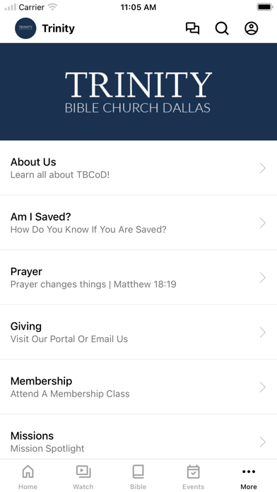 Trinity Bible Church of Dallas Screenshot