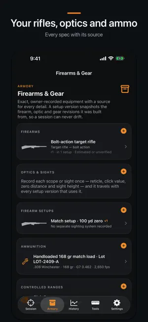 RangeOps: Firearm Range Log screenshot 1