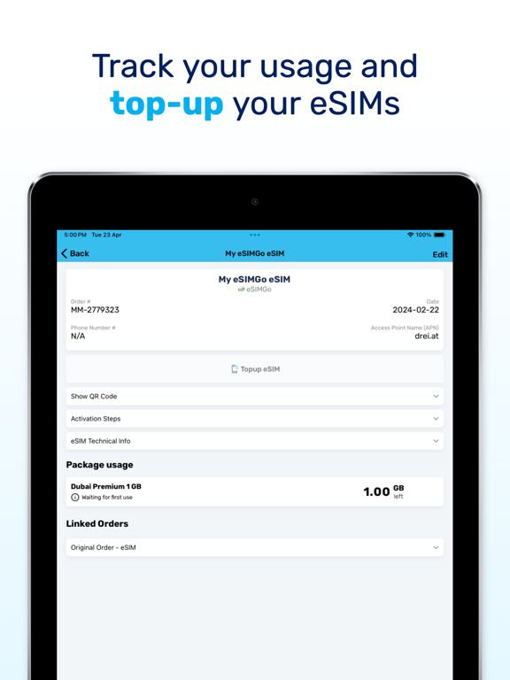 MobiMatter: eSIM Marketplace iPad screenshot 5 - Travel app