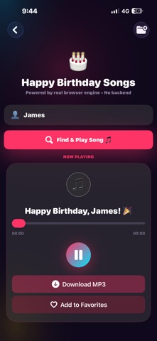 Birthday Songs With Name Maker iPhone screenshot