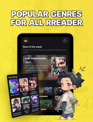 Manga Man: Top Manga Reader Up iPad screenshot 2 - Book app