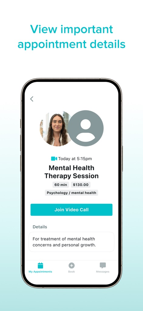 Jane for Clients - This tool provides comprehensive details for each session, allowing users to view therapy types and seamlessly join virtual calls.