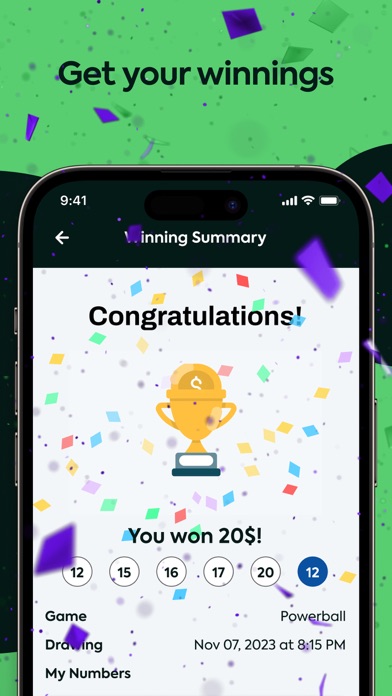 Jackpot Lottery App Screenshot