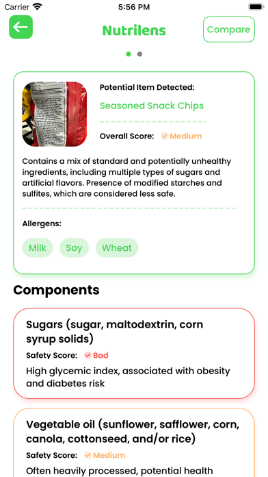 Nutrilens AI Screenshot