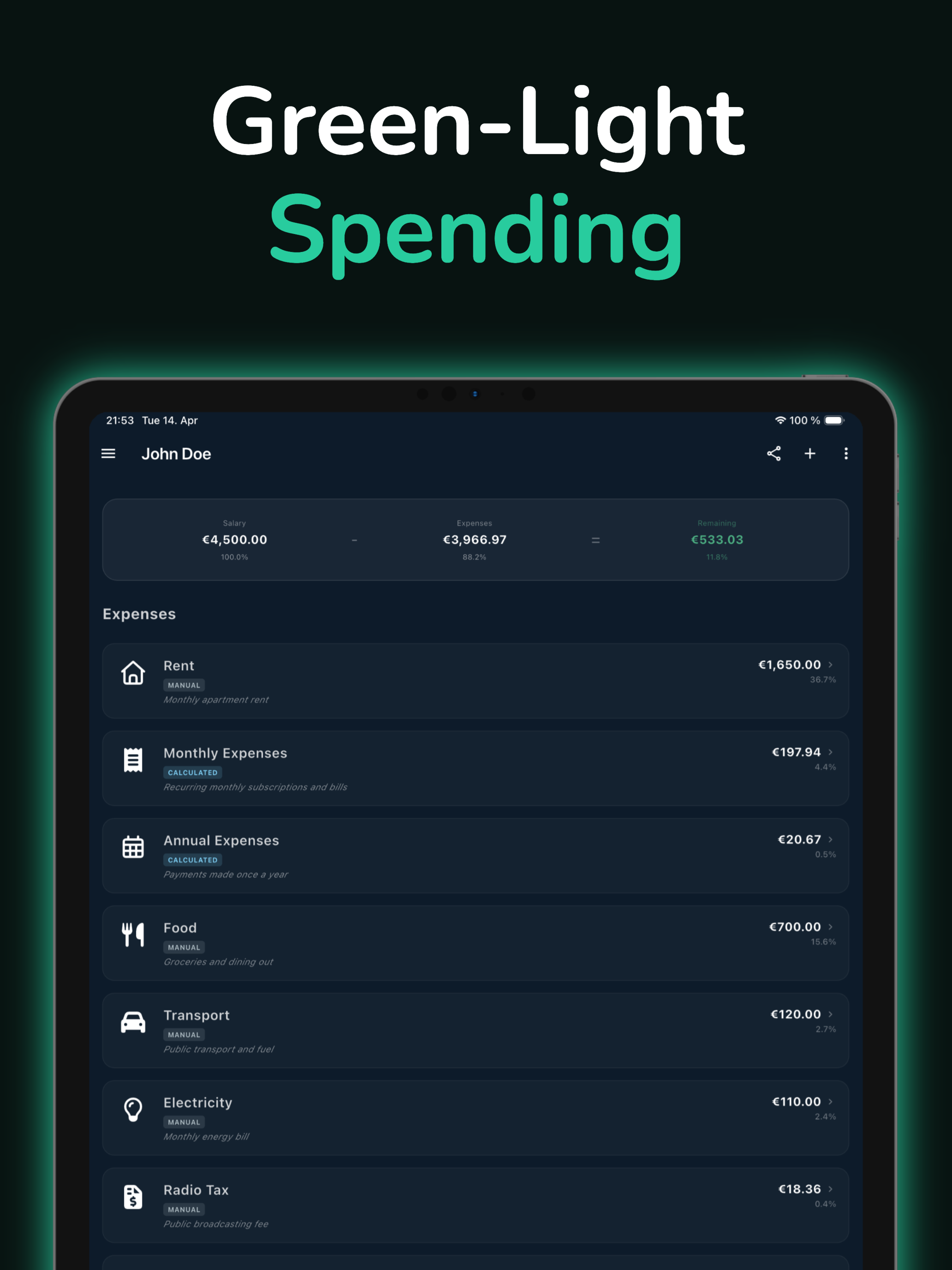 Liquify: Budget Planner