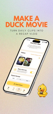DuckLog: Daily Vlog App - Personal Video Diary for iPhone App Store screenshot 5