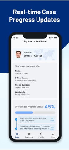 Raju Law Client Protal iPhone screenshot