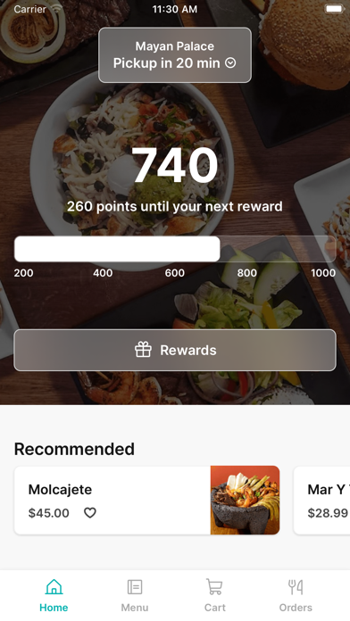 Mayan Palace To Go iPhone screenshot 1 - Food & Drink app