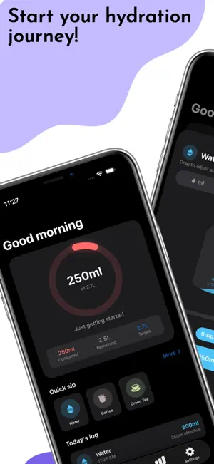 H2Go Water Tracker & Reminder screenshot 1