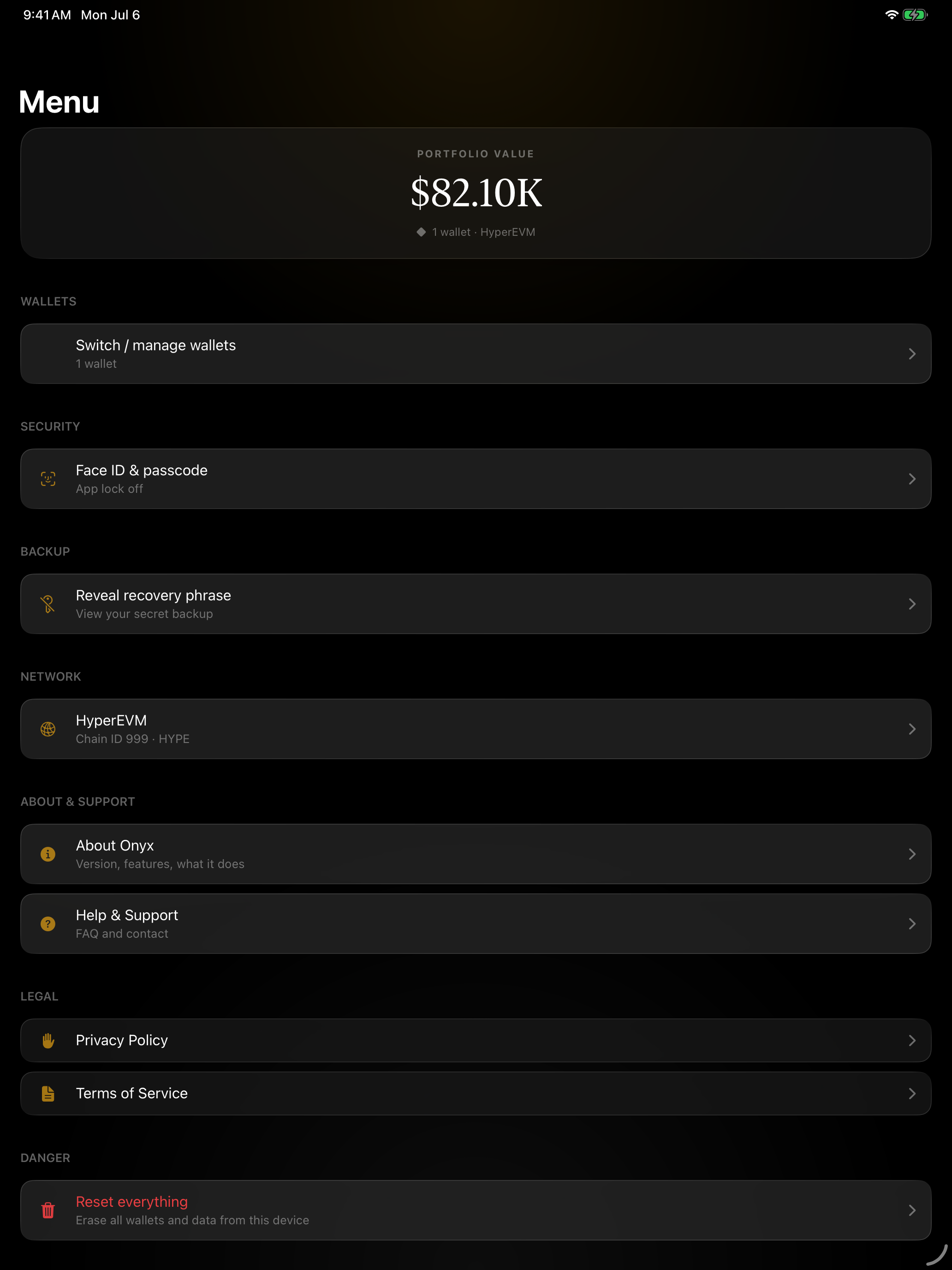 Onyx Wallet: Crypto Vault screenshot 10