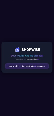 ShopWise: Smart Shopping iPhone screenshot