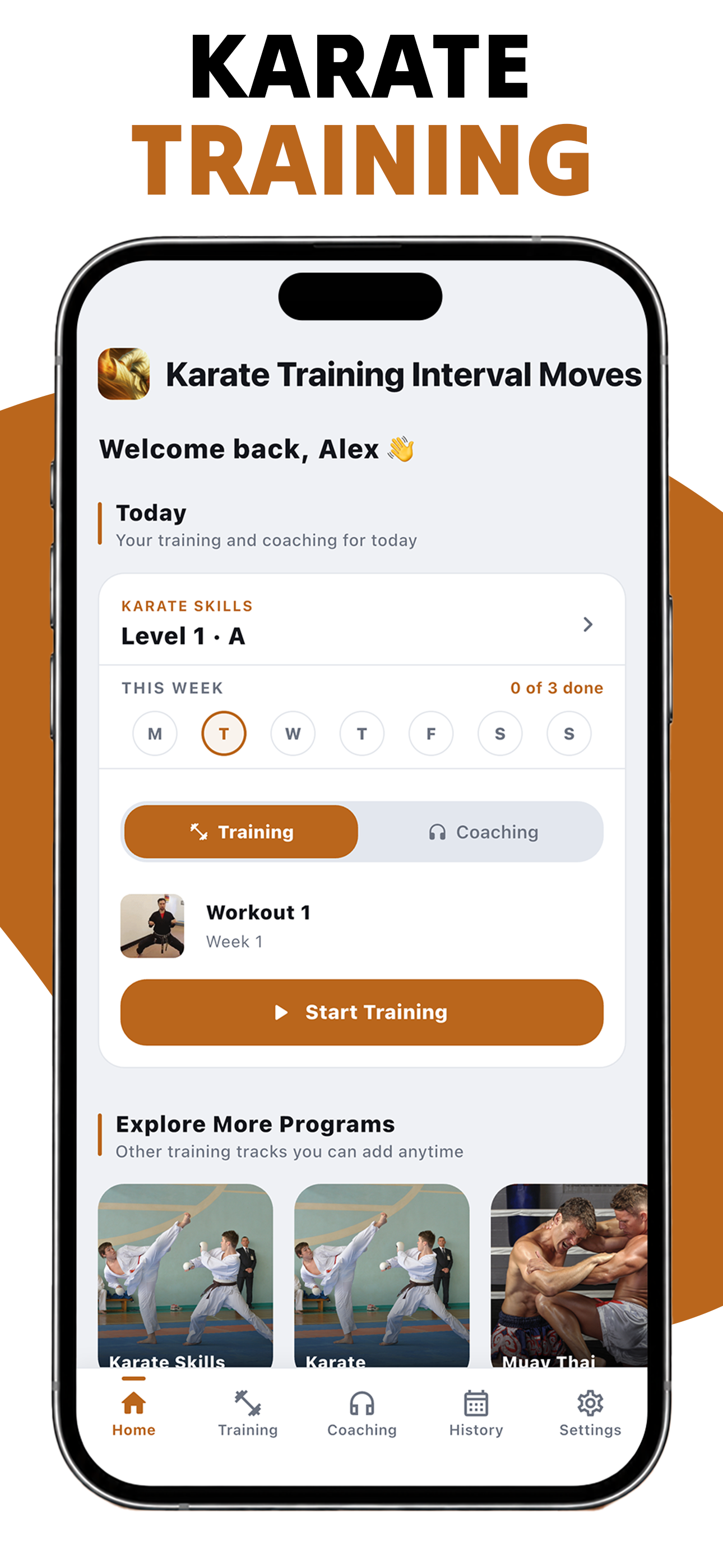 Karate Training Interval Moves