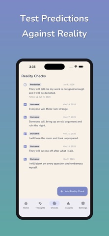 Thought Tracker CBT iPhone screenshot
