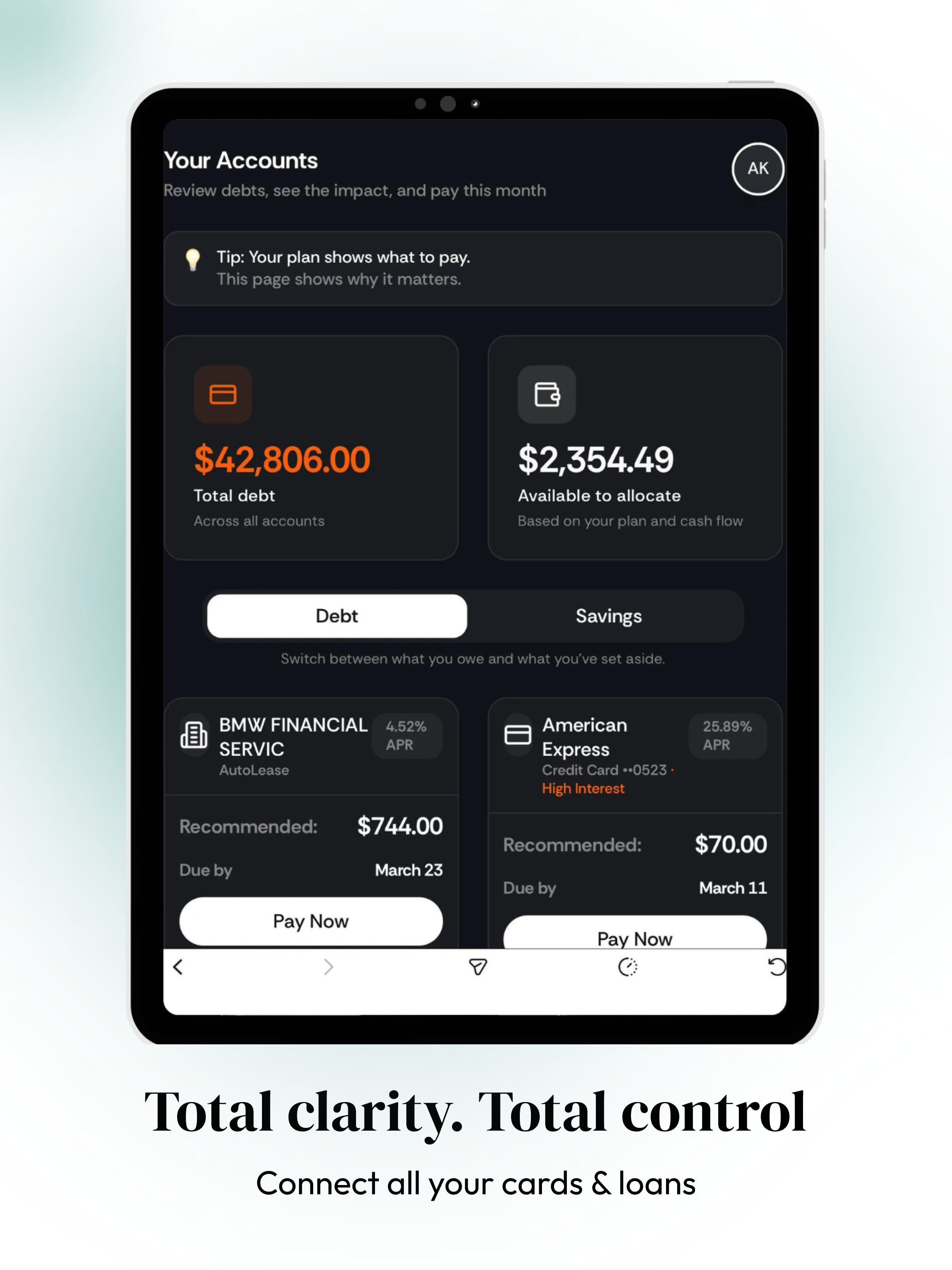 Toya AI - AI Debt Payoff App