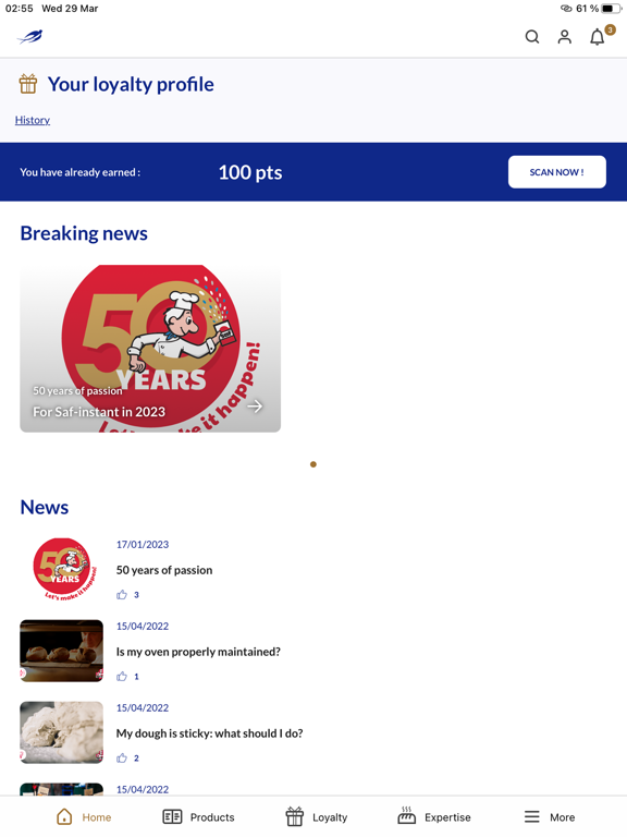 Lesaffre & Me iPad screenshot 1 - Food & Drink app