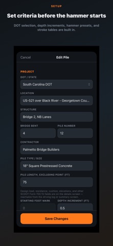Pile Driving Log screenshot 7