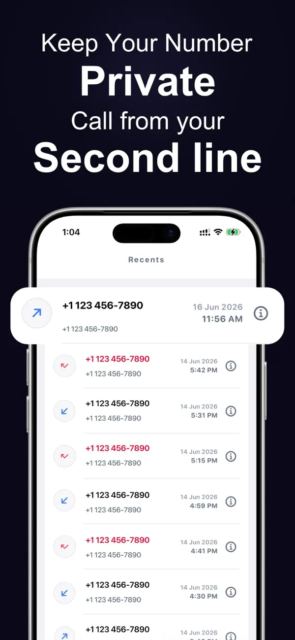 Screenshot #3 pour Second Phone Number: US