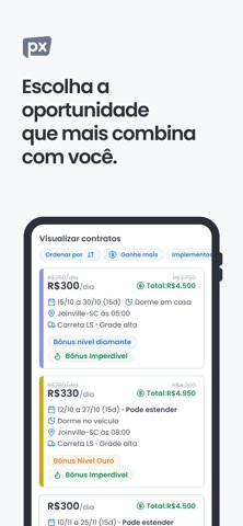 Motorista PX - Você só dirige! iPhone screenshot 2
